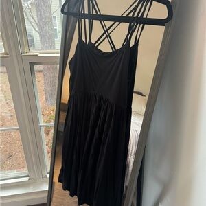 Old Navy Black Strappy Swing Dress